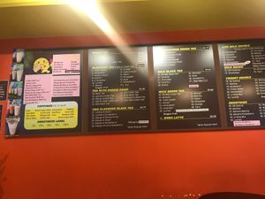 Menu at QQ Tea House in Honolulu