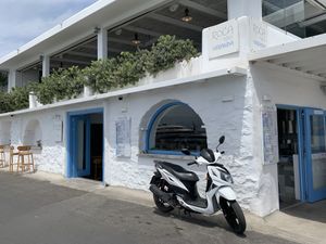 Front of restaurant  at Pita Wrap & Pizza in Mykonos