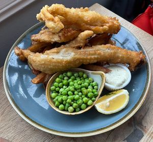 Banana blossom fish & chips   at Glenisle in Isle Of Arran
