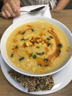 Corn soup at Mihiderka - Dielta in Krakow