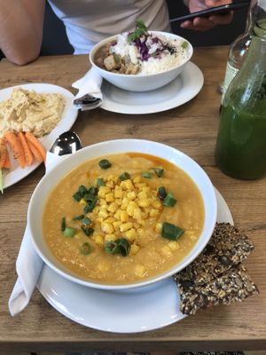 Corn chowder  at Mihiderka - Dielta in Krakow