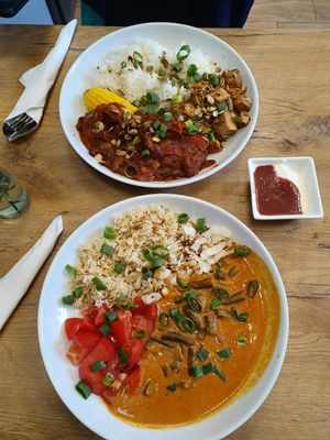 Green bean curry y Captain Jackfruit at Mihiderka - Dielta in Krakow