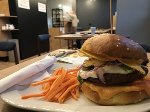 Super Mexican burger (very very tasty!) at Mihiderka - Dielta in Krakow