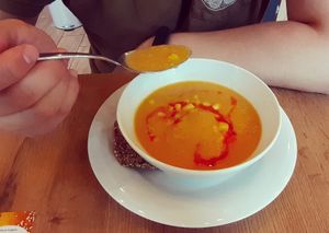 corn soup at Mihiderka - Dielta in Krakow