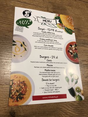 Menu  at Mihiderka - Dielta in Krakow