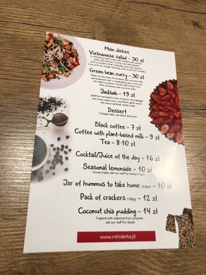 Menu  at Mihiderka - Dielta in Krakow