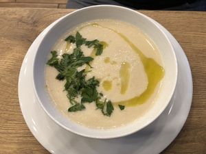 cauliflower soup at Mihiderka - Dielta in Krakow