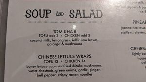 Menu at Teton Tiger in Jackson