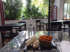 Falafel wrap at La Gourmande in Ispoure