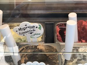 The creamiest vegan Limoncello that I’ve ever had ❤️ at Milkissimo Gelato in San Diego