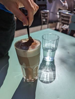 chai latte at Bagarstugan Cafe & Vin in Mariehamn