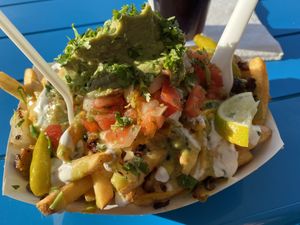 Mexican street fries at Rad.ish Street Food in Williamsburg