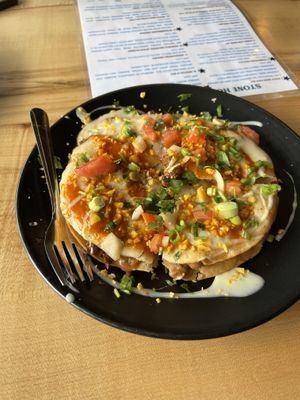 Vegan Mexican Pizza  at Rad.ish Street Food in Williamsburg