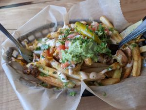 Street fries (half order) at Rad.ish Street Food in Williamsburg