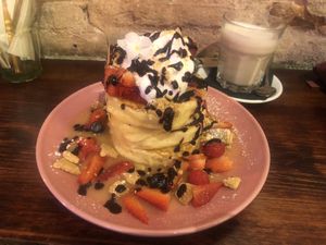 Vegan pancakes  at Cremat 11 in Barcelona