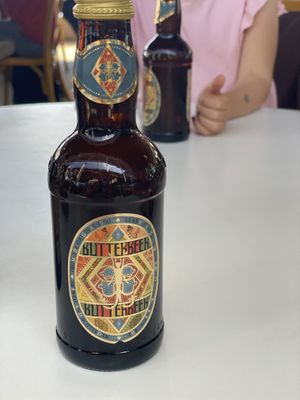Vegan butter beer  at Warner Bros. Studio Tour in Watford