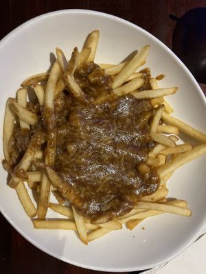  Vegan poutine -a bit too much gravy for me though  at Three Dollar Deweys in Portland