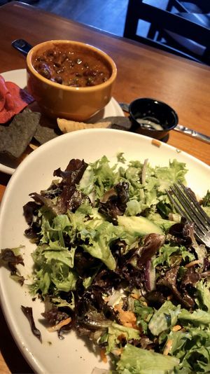 Half Size House Salad & Veg Chili  at Three Dollar Deweys in Portland