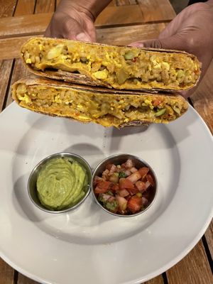 Spicy crunch wrap at Holi Vegan Kitchen in Miami
