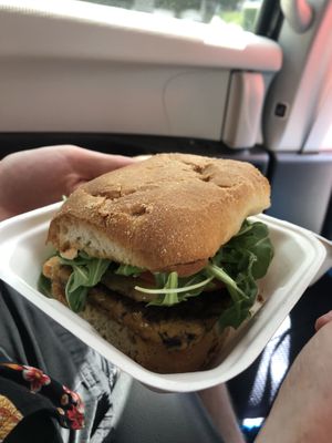 Tempeh sandwich ordered by my other half for brunch   at Holi Vegan Kitchen in Miami