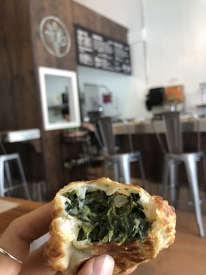 Spinach Empanada at Holi Vegan Kitchen in Miami