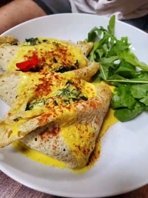 Brunch crepe at Once:Once in Antigua