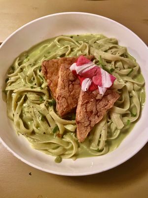 Fetuccini chiltepe   at Once:Once in Antigua