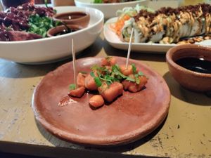 A little free taster with the beers we ordered at Once:Once in Antigua