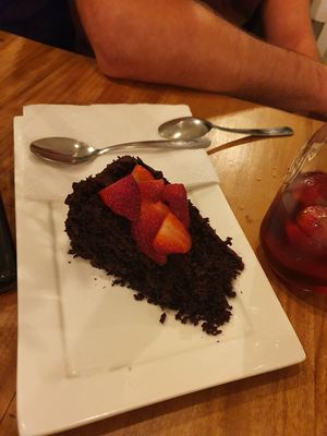 Chocolate cake from heaven at Once:Once in Antigua