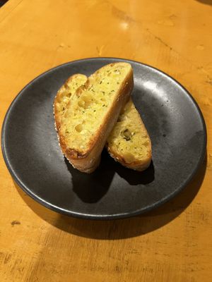 Garlic bread  at Clancy's Bistro in Jindabyne