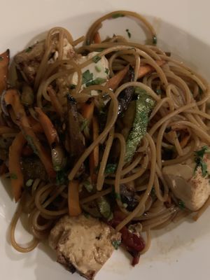 Tofu pasta at Rio Bhongo in Papagayo