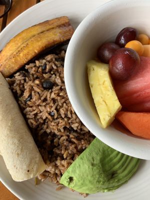 Vegan breakfast  at Rio Bhongo in Papagayo