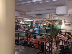 Part of the restaurant inside. at Eatnam in Stockholm