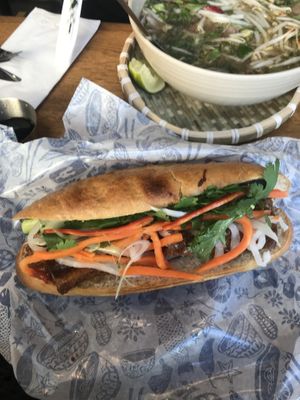 Vegan Bahn Mi with tofu at Eatnam in Stockholm