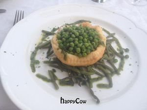 Pastry with ricotta & peas at La Piscina in Venice