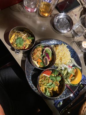Veganized tiffin box   at Mowglis Kok  in Stockholm