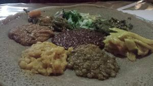 veg sampler at Fasika in St Paul