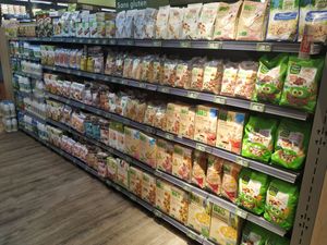 a large vegan choice at Carrefour City in Levallois-perret