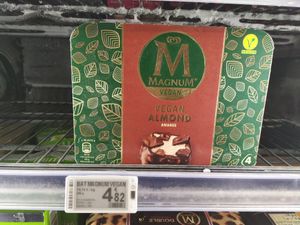 Vegan ice-cream at Carrefour City in Levallois-perret