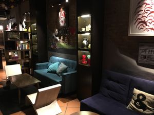 Entrance and seating at Blackwood Coffee in Kangar