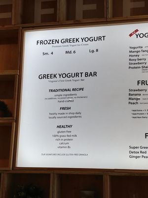 Menu 1 of 5 at Cold Spoon in Sterling