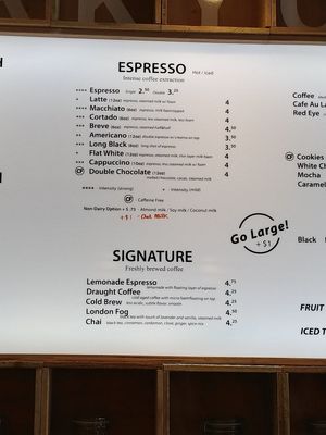 Menu 4 of 5: Almond, Soy, Cononut and Oat Milk Options at Cold Spoon in Sterling