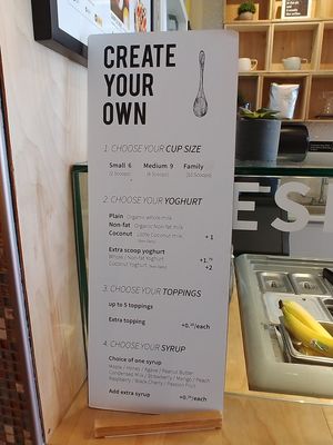 Create your own yogurt (coconut yogurt available) be careful of honey, maple syrup and agave available as a substitute at Cold Spoon in Sterling