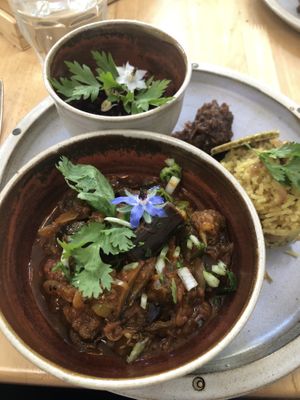 Aubergine stew  at Chidakasha Skye in Isle Of Skye