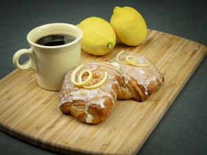 Hints of lemon accent vegan “cream cheese” to take this classic combination to new heights. at Metro Croissants in Parma