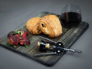 Vegan “sausage” and “cheese” pairs with spinach to create the perfect savory croissant. at Metro Croissants in Parma