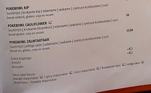 Poke bowls   at De Sushimeisjes in The Hague