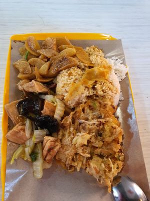 Economy rice @$2.80 ~ Circuit Breaker Period Phase 2 at Yuan Man vegetarian 缘满素食 in East Singapore