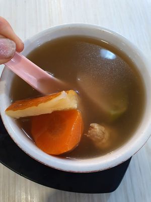 Old cucumber soup @$3 ~ Circuit Breaker Period Phase 2 at Yuan Man vegetarian 缘满素食 in East Singapore