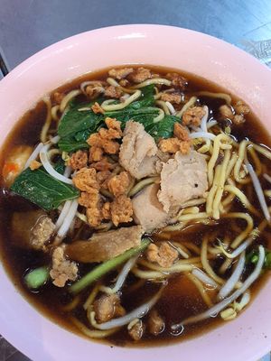 Prawn noodle ~ at Yuan Man vegetarian 缘满素食 in East Singapore